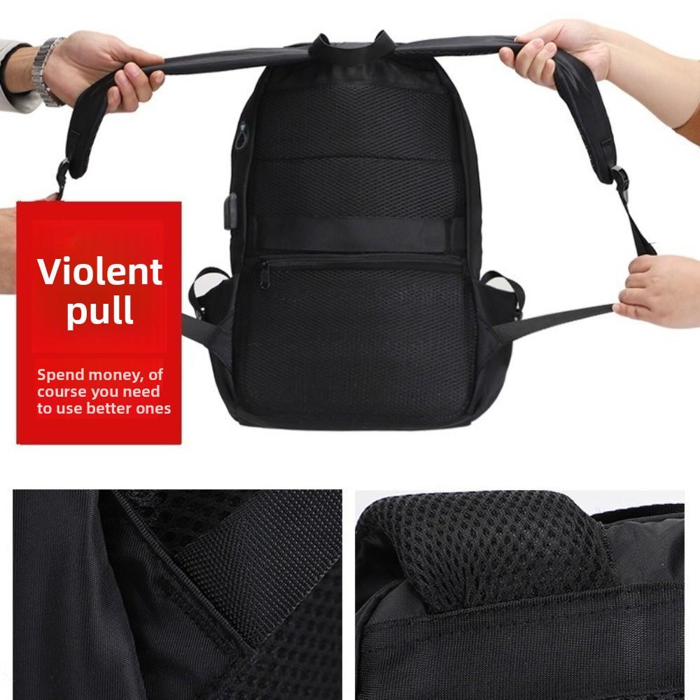 Multi-pocket Casual Backpack Breathable Men Backpack Solid Color Backpack Daily Use