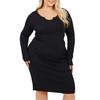 Womens/Ladies Notch Neck Midi Dress
