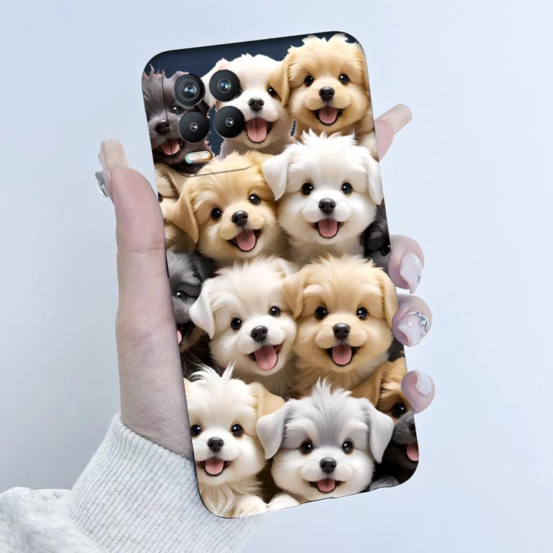 For Realme 8 Pro Case RMX3085 Soft TPU Silicone Cover Cute Cartoon Panda Phone Case For Oppo Realme8 4G 5G RMX3081 RMX3241 Funda