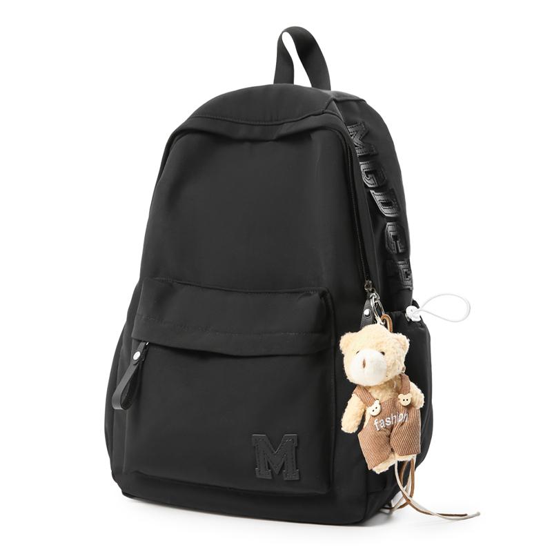 Student Schoolbag Women s Backpack Campus Large Capacity Backpack чёрный