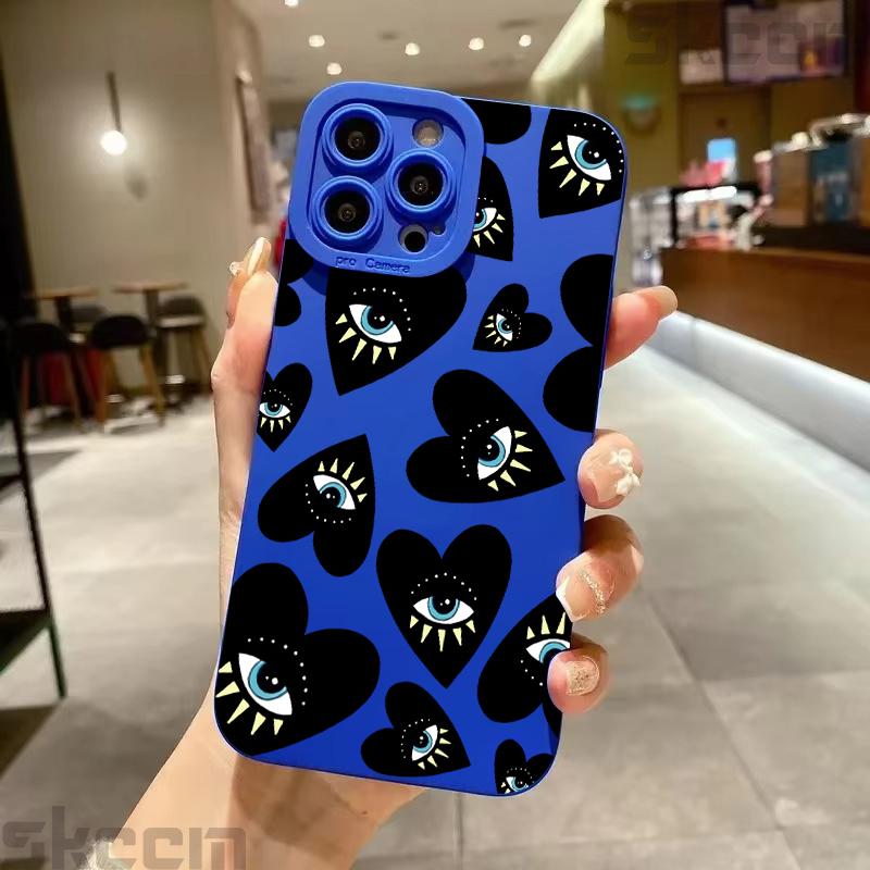 

Модный чехол для телефона с принтом «Счастливый глаз» и «Черный сглаз» для iPhone 16 15 14 13 12 11 Pro Max X XS XR 7 8 Plus, противоударная мягкая накладка iPhone 13 Mini