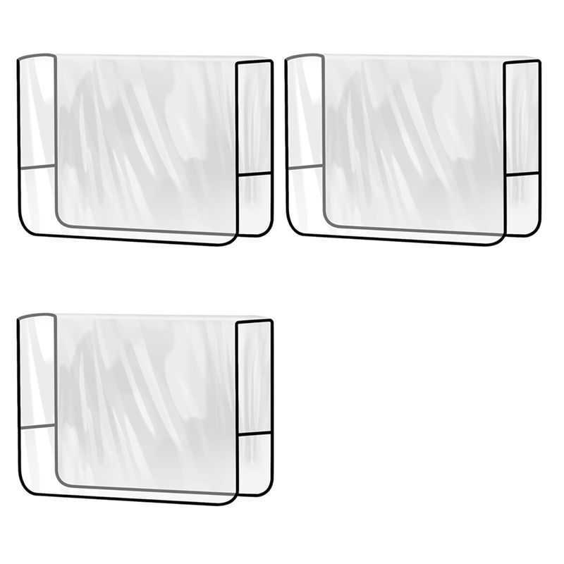 

M-Modern-Salon Chair Cover Protectors,Clear Square Hairdressing Chair Back Covers For Fits Most Standard Chairs(Set Of 3)