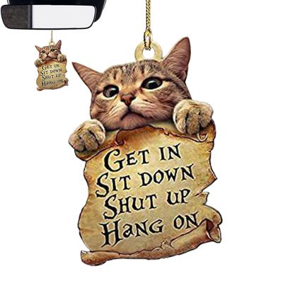 Cat Design Car Rearview Mirror Ornament - Versatile Decoration with Backpack and Keychain, Cute
