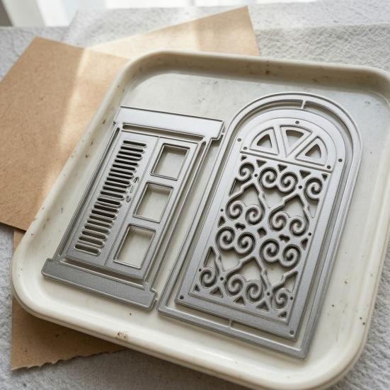Cutter Mold, Door And Window Shape Cutting Dies, Carbon Steel Frame Template, for DIY Handmade Cards And Paper Art