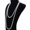 Fashion Elegant Imitation Pearl Necklace For Women's Knot Multi-layer Long Sweater Chain Clothing Accessories