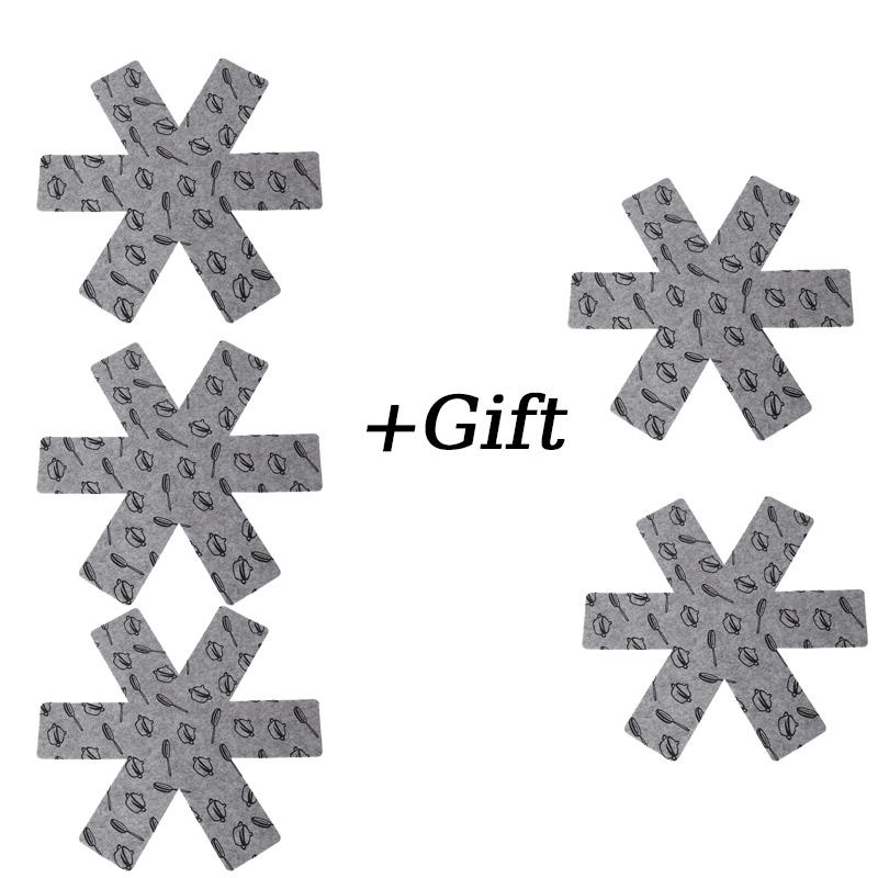 Felt Pot Mat Kitchen Pot Bottom Protective Pad Cookware Divider Pad Stacking Pan Protector Coaster Placemat Table Mat