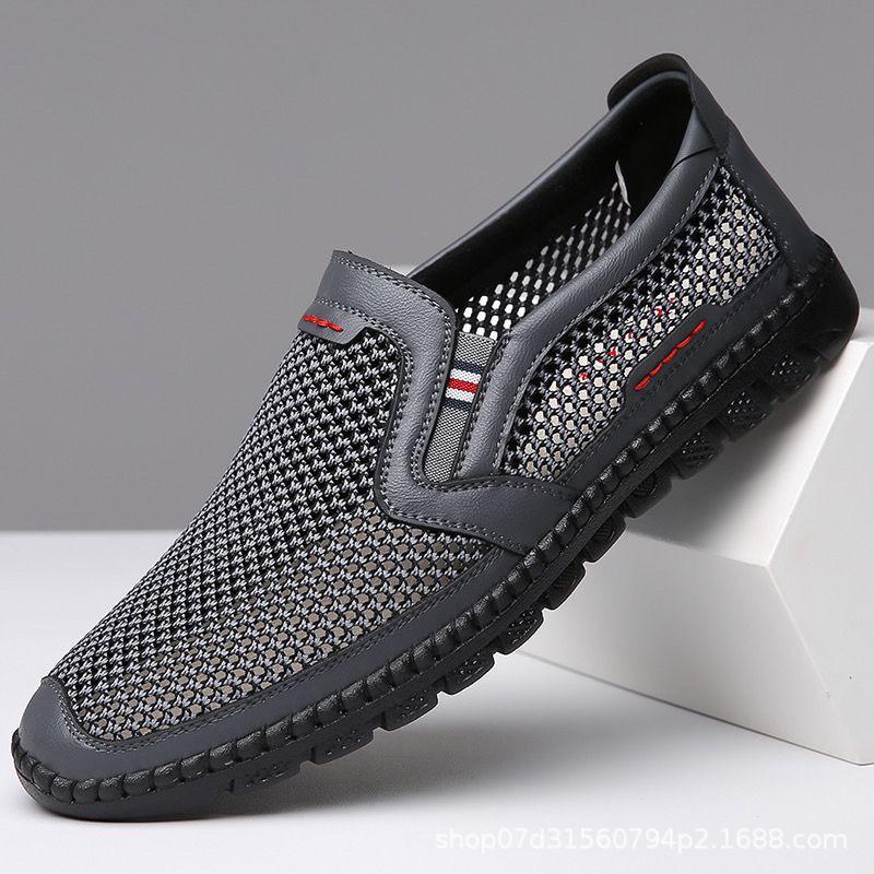 Summer New Fashion Men's Air Mesh New Low Top Lightweight Breathable Casual Shoes Walking Sneakers