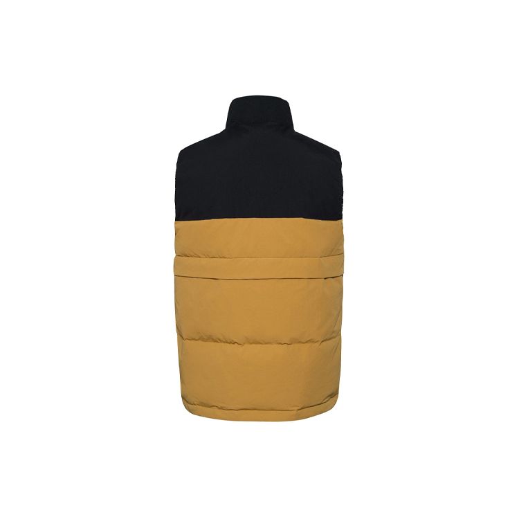 Li Ning Sports Trend Series Color Block Warm Stand Collar Down Vest Men Vests Brown AMRR027-4
