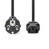 Power Cable - NEDIS - CEGL10030BK30 - 3.00 M - Grounded Male Plug - Black