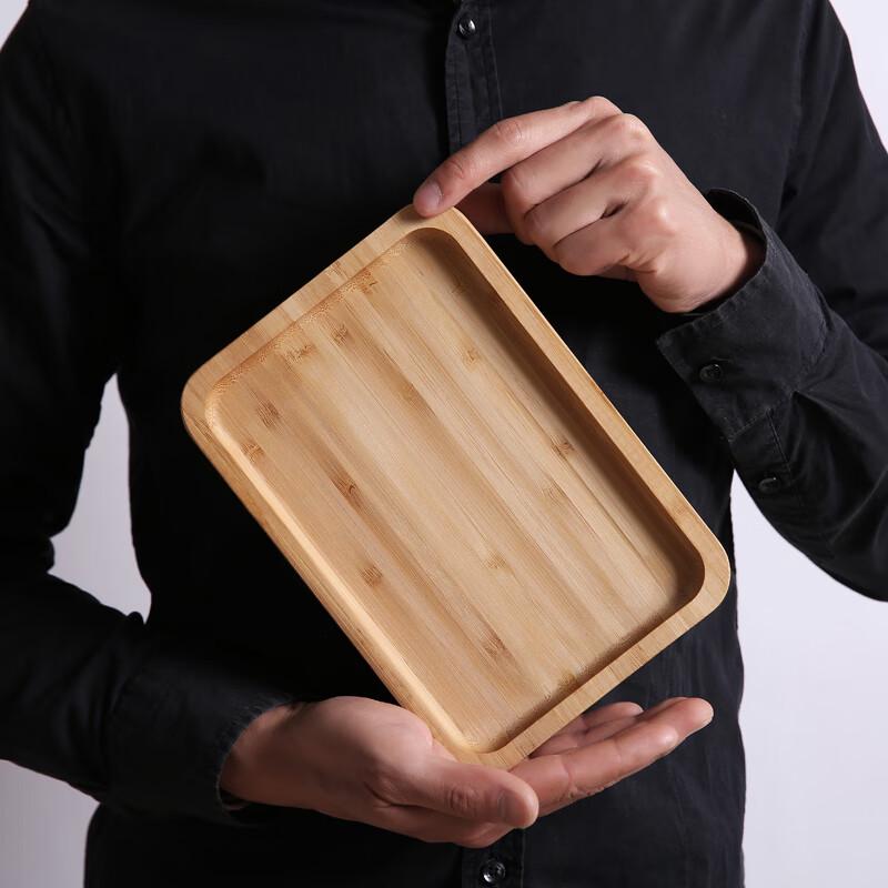 

Rectangular Bamboo & Wood Serving Tray