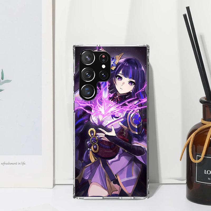 Raiden Shogun Genshin Impact Phone Case For Samsung Galaxy S26 S25 Edge S24 FE S23 S22 Ultra S21 Plus S20 + Art Fundas Back Cove