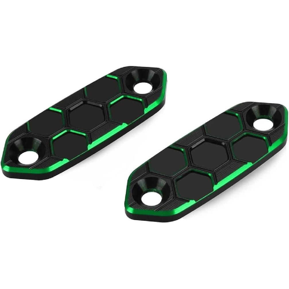 Motorcycle Rear View Mirror Hole Cap Block Off Base Plates Cover Decorative Compatible with Ninja 650 300 400 500 ZX-6R ZX-4RR ZX4R(Red)