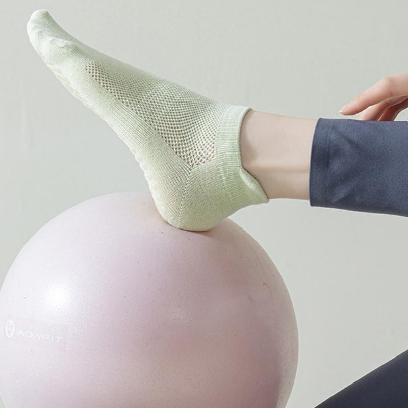 Șosete Sport Fără Cusături pentru Femei, Culoare Proaspătă, Silicon Antiderapant, Șosete Profesionale de Pilates