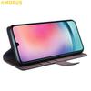 AMORUS For Samsung Galaxy A16 5G/4G Stand Cases Calf Texture Genuine Split Leather Wallet Phone Cover