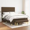3137000 vidaXL Divan Bed with Mattress Dark Brown 140x200 Cm