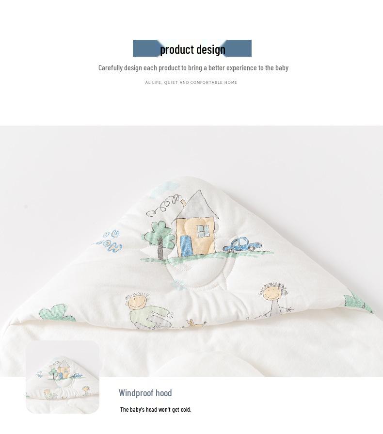 Pure Cotton Newborn Swaddle Blanket - 120g, Perfect for Spring & Autumn, Ideal for Delivery Room and Baby Wraps.