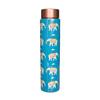 Pure Copper Water Bottle (650 Ml) | Leakproof | Pure Copper Water Bottle | Tamba Bottles | Authentic Copper Bottle  (Elephant Print)