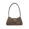 Strukturierte Nischentasche neue Damentasche einfarbig beliebte Crossbody-Schulter-Unterarm-Baguette-Tasche