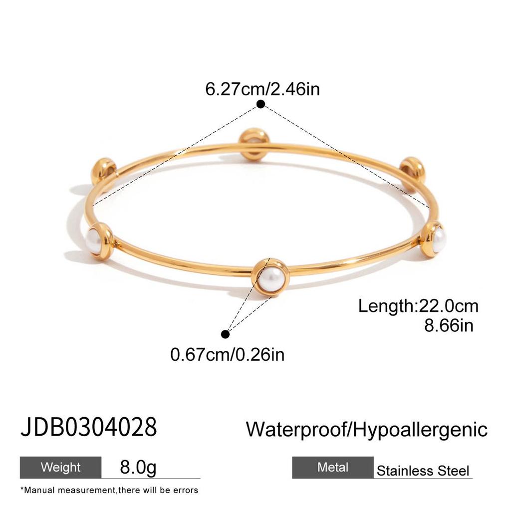 Design Sense 18K Gouden Parelarmband Trendy Veelzijdige Sieraden