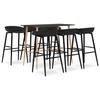 VidaXL 7-Piece Bar Set Table and Bistro Chairs Counter Set Pub Furniture Bar Furniture Home 3057479