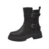 Martin Boots Women's Retro Platform Boots Women's Short Boots Big Tube Circumference Western Style Large Size Women's Boots