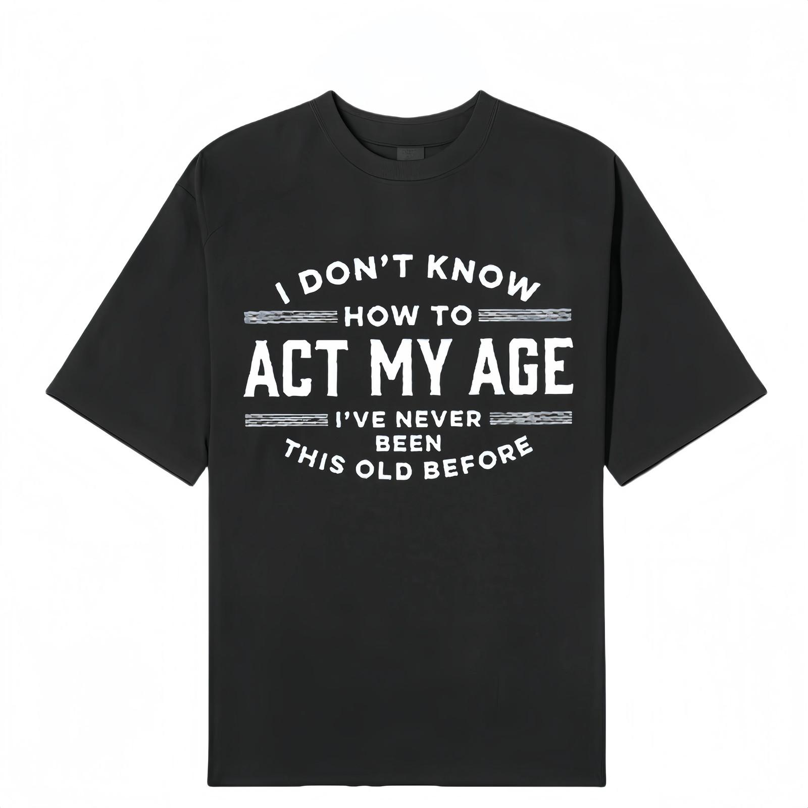 Men s Graphic T-shirt Funny T-shirt Slogan Lettering Graphic Print Crew Neck M