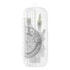8PCS/Set Eraser Ruler Compasses Set Transparent Measuring Ruler High Quality Protractor Students