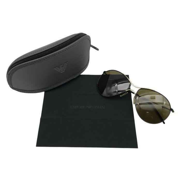 Used EMPORIO ARMANI Sunglasses Men's Metal Frame Full Rim EA2027 3082/73 Used T1