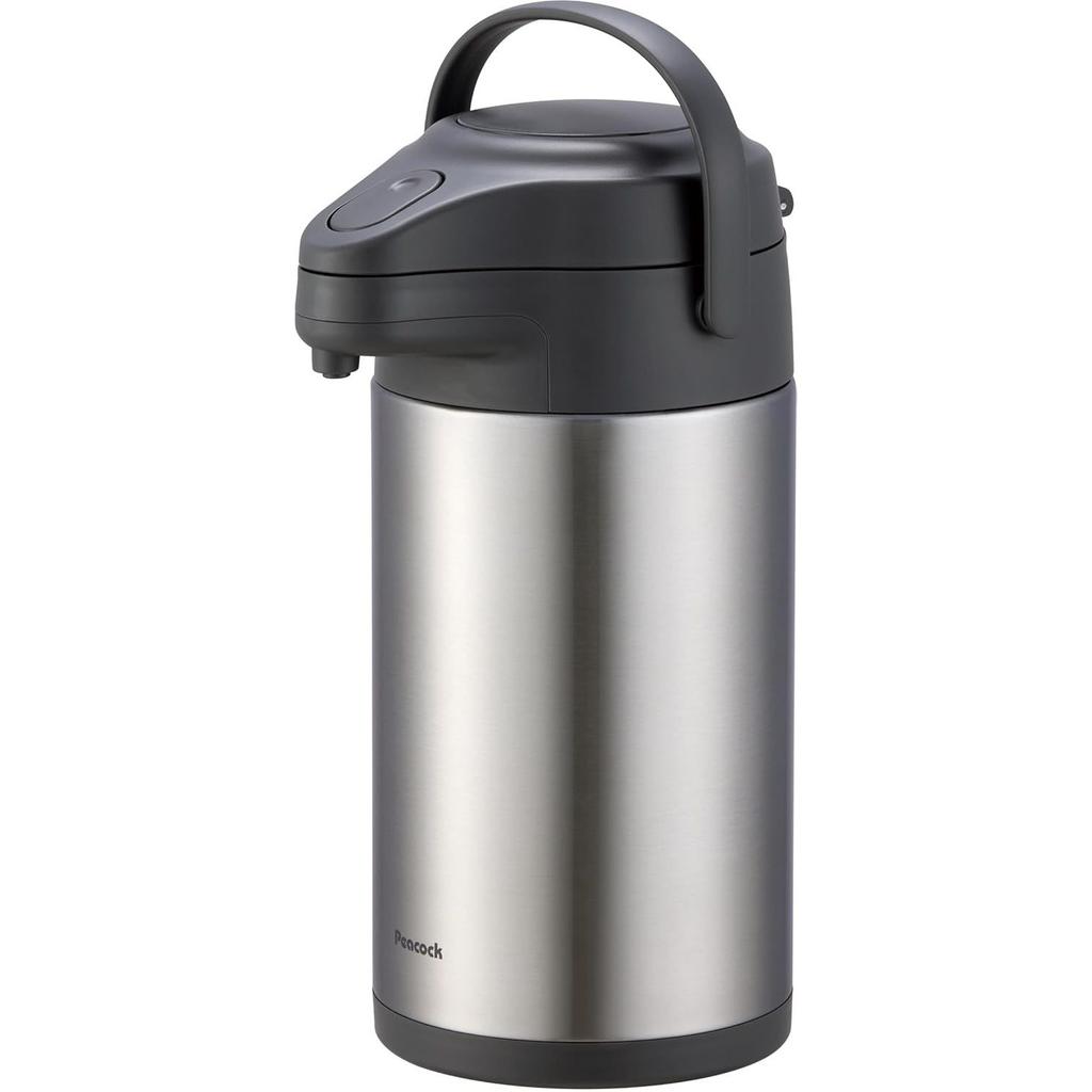 Peacock Thermos Stainless Air Pot 4 Liters Insulation Cooling Energy Saving Wide Mouth Tabletop Water Boiling Supply Conservation 4.0L MRS-40 XA