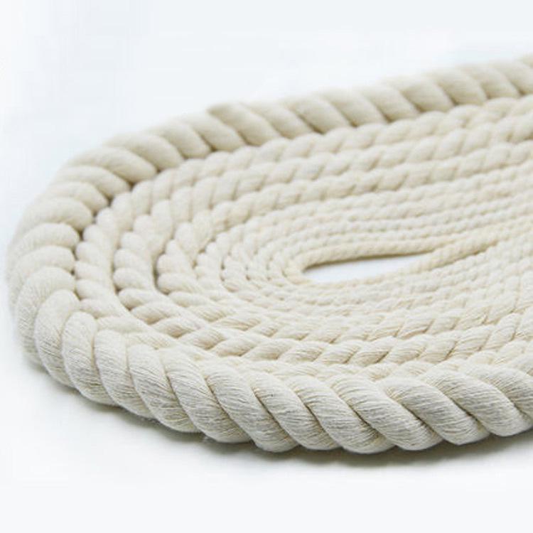 Multi-Strand Cotton Rope: DIY, Decorative, Pet Toy, Thick Three-Strand Twist