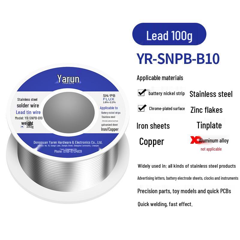 Rosin Core Lead-Free Solder Wire - No-Clean, High-Purity, Ideal for Household Welding and Repair