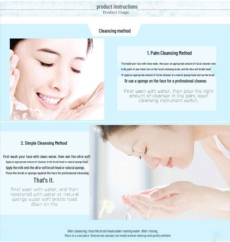 Waterproof Electric Facial Cleansing Brush - Blackhead Removal & Pore Cleanser
