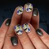 Halloween Press on Nail French Tips Fake Nail Acrylic Nail Square False Nail Glues on Nail Stick on Nail for Womens