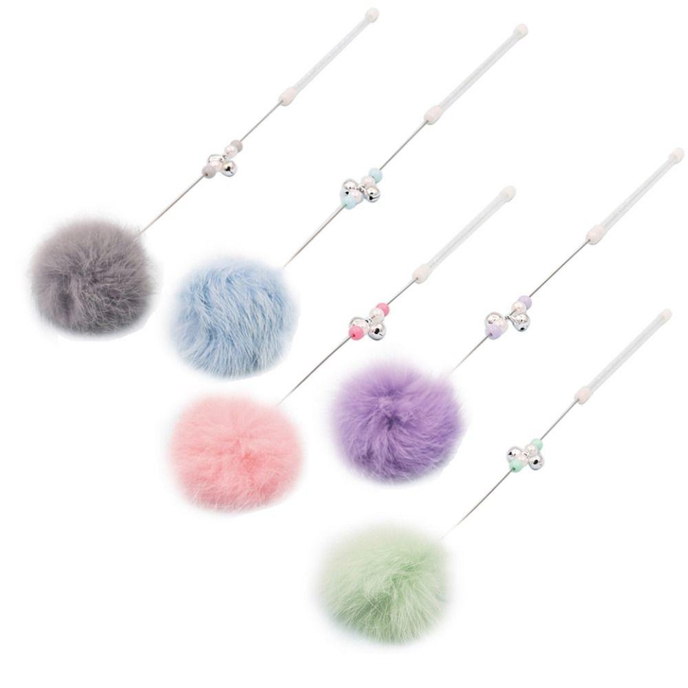 Soft Household Plush Interactive Pet Accessories Cat Wand Toy Cat Teaser Pole Cat Teaser Stick