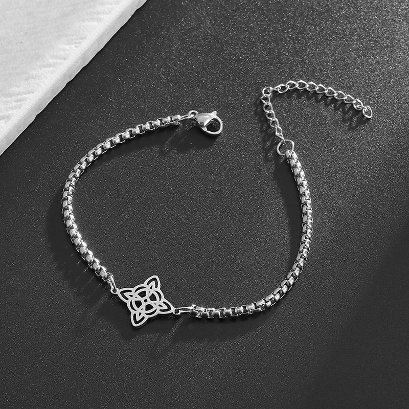 Women Witch Knot Ring Stainless Steel Adjustable Irish Celtic Knot Amulet Jewelry Supernatural Opening Witchcraft