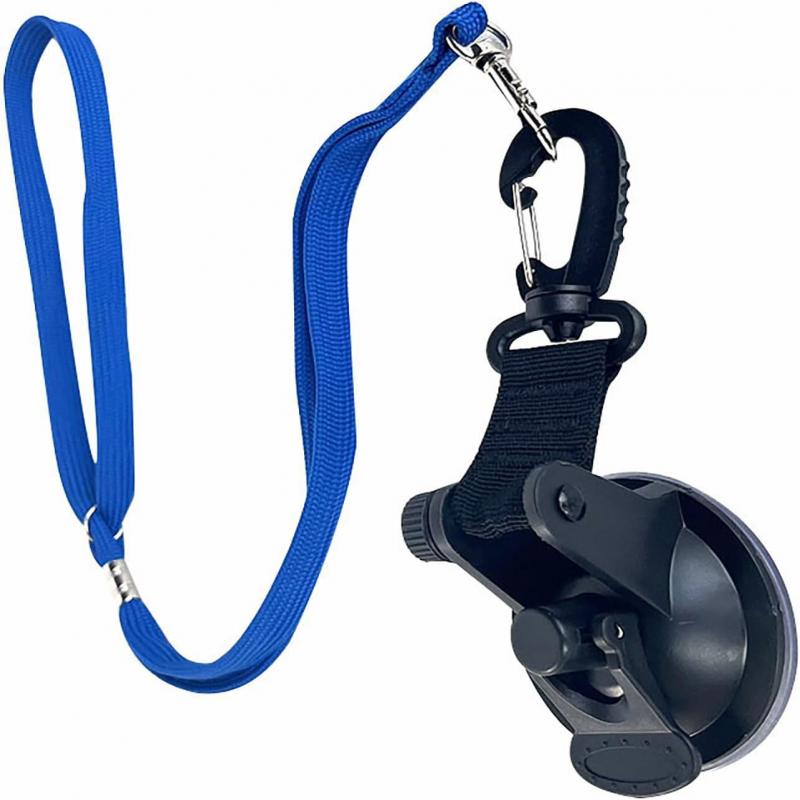 Dog Cleaning Strap with Suction Cup - Adjustable Bath Restraint for Dogs and Cats, Sturdy Black Shower Accessory