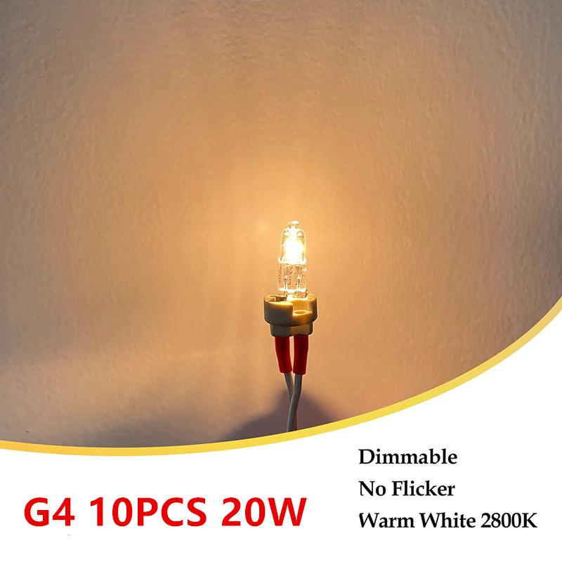 

New 10/100PCS G4 12V 10W 20W LED Lamp Bulbs Eco Halogen Light Bulbs Capsule Inserted Beads Crystal Lamp Halogen Bulb Wholesale