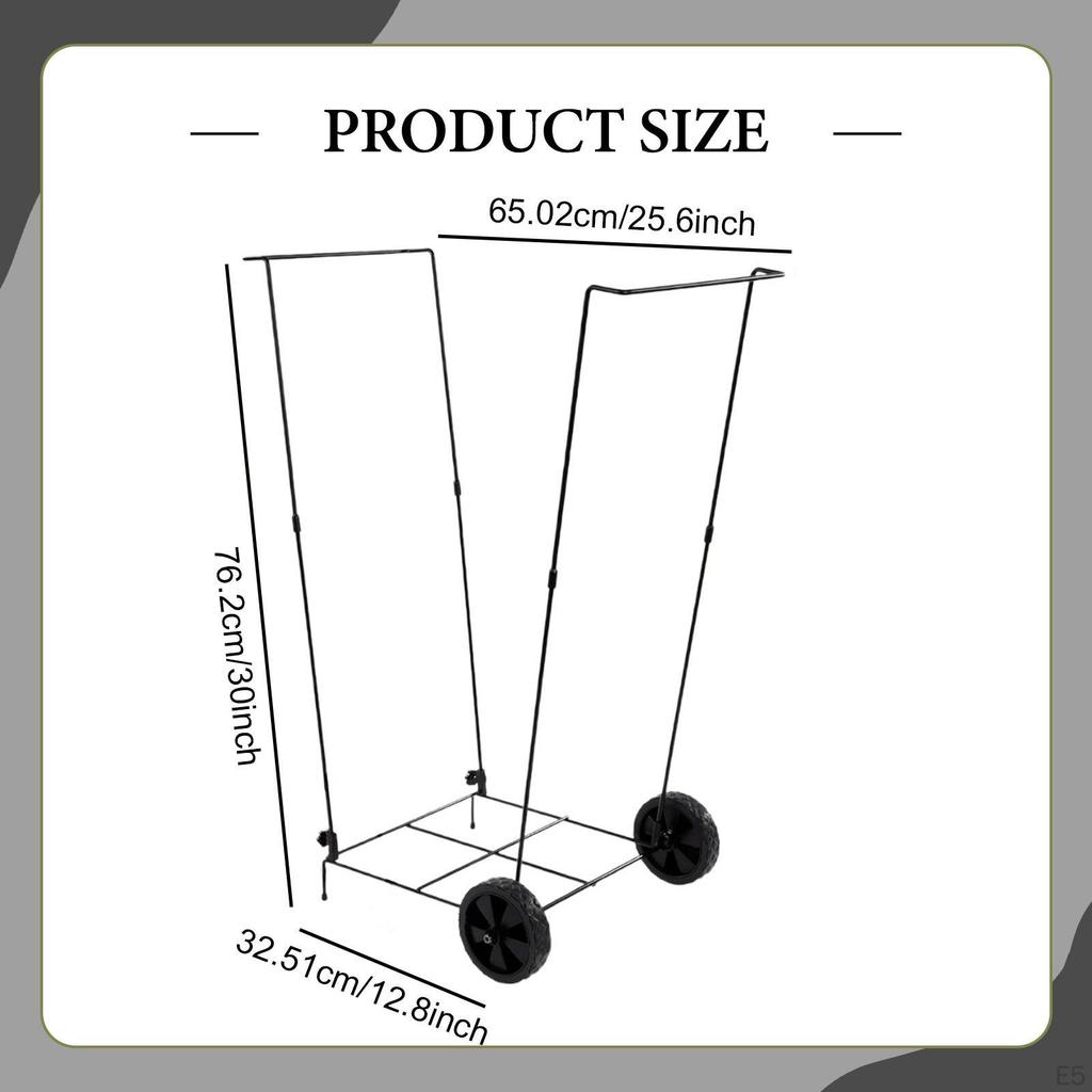 Waste Bag Holder Made of Metal with A Shaped Handle. Easy to Assemble for Gardening And Camping