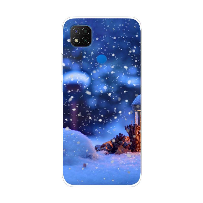 Soft Silicone Case For Xiaomi Redmi 9C NFC Case Soft TPU Christmas Phone Case For Xiaomi Redmi 10C 9C Case Redmi 9 C NFC Cover
