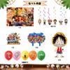 PALNKART Pirate King Birthday Character One Piece Birthday Birthday Kids Birthday Happy Birthday Hanging Cake Topper Decorations, Balloons, Balloons,