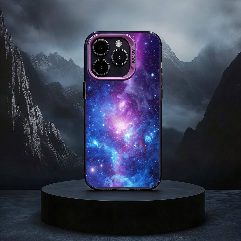 S-Space For Galaxy Art Black Candy Silver Phone Case Phone Case For iPhone17,16,15,14,13,12,11 Plus,Pro Max