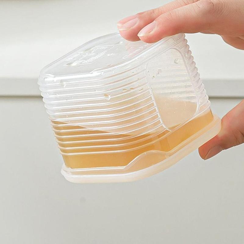 Lebensmittelaufbewahrungsbehälter 6 Fächer Gemüse Obst Frischhaltebox mit Deckel für Kühlschrank Küche Gewürz Aufbewahrungsglas