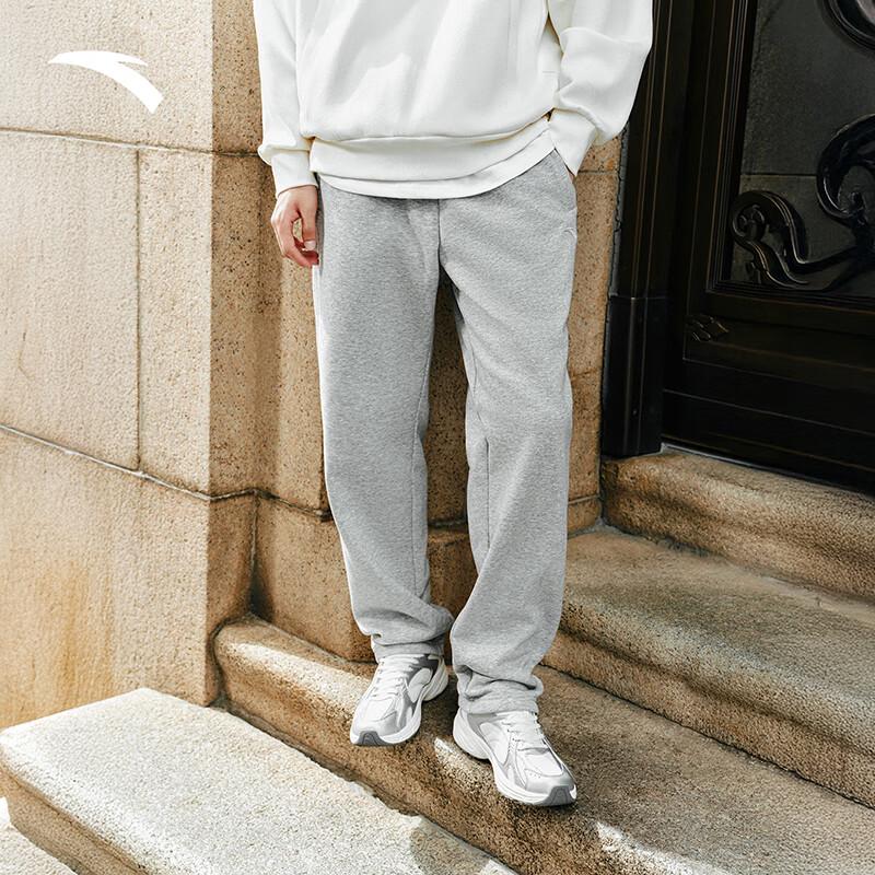 Anta Men s Fleece-Lined Straight-Leg Sweatpants S