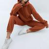 Tweedelige set dikker fleece sweatshirt dames winter oversize hoodies elastische harembroek past vrouwelijke BF casual kleding