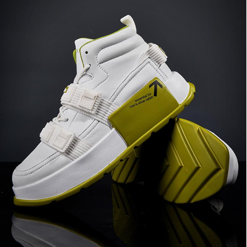 New Fashion Brand High Top Men's Shoes Outdoor Male Casual Sneakers Thick Soled Motorcycle Shoes Comfortable Men's Designer Shoe