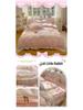 G5Z Princess Mingsha Lolita Lace Washed Cotton Bedding Set - Duvet Cover, Bed Sheet, Cute Girl Dormitory Style (4-Piece)