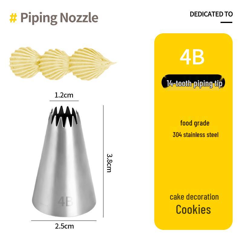 Korean Style Baking Tool Set: 304 Piping Tips for Medium Cakes, Puffs, Cookies & Biscuits