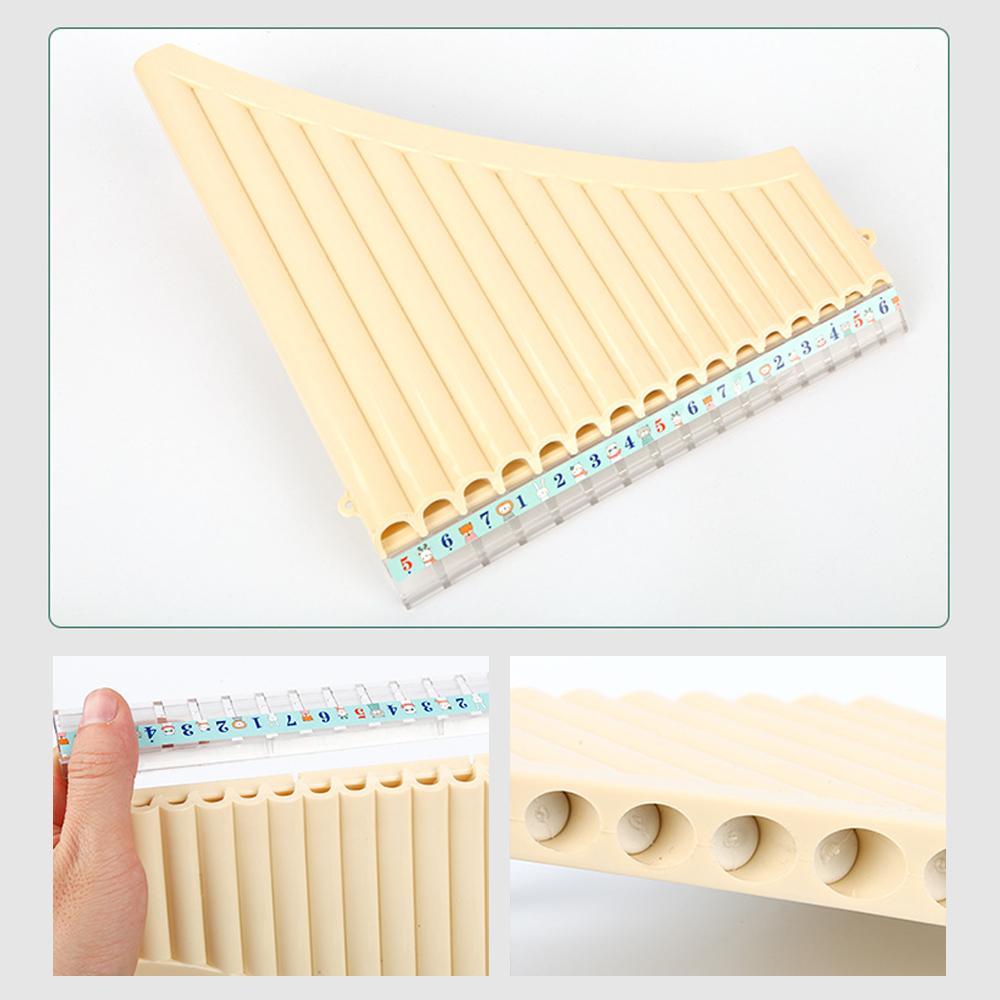 18 Pipes Pan Flute C Key Panpipes Pan Pipes with Mouthpiece Wind Instrument for Students Beginners with Carrying Bag