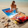 Custom Name Car Adventure Stylish Digital Printing Beach Towel Quick‑Drying Absorbent Blanket for Beach Pool Gym Travel