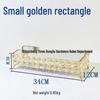 Gold Crystal Cake Stand - High-Footed Square Dessert Display Table for Weddings